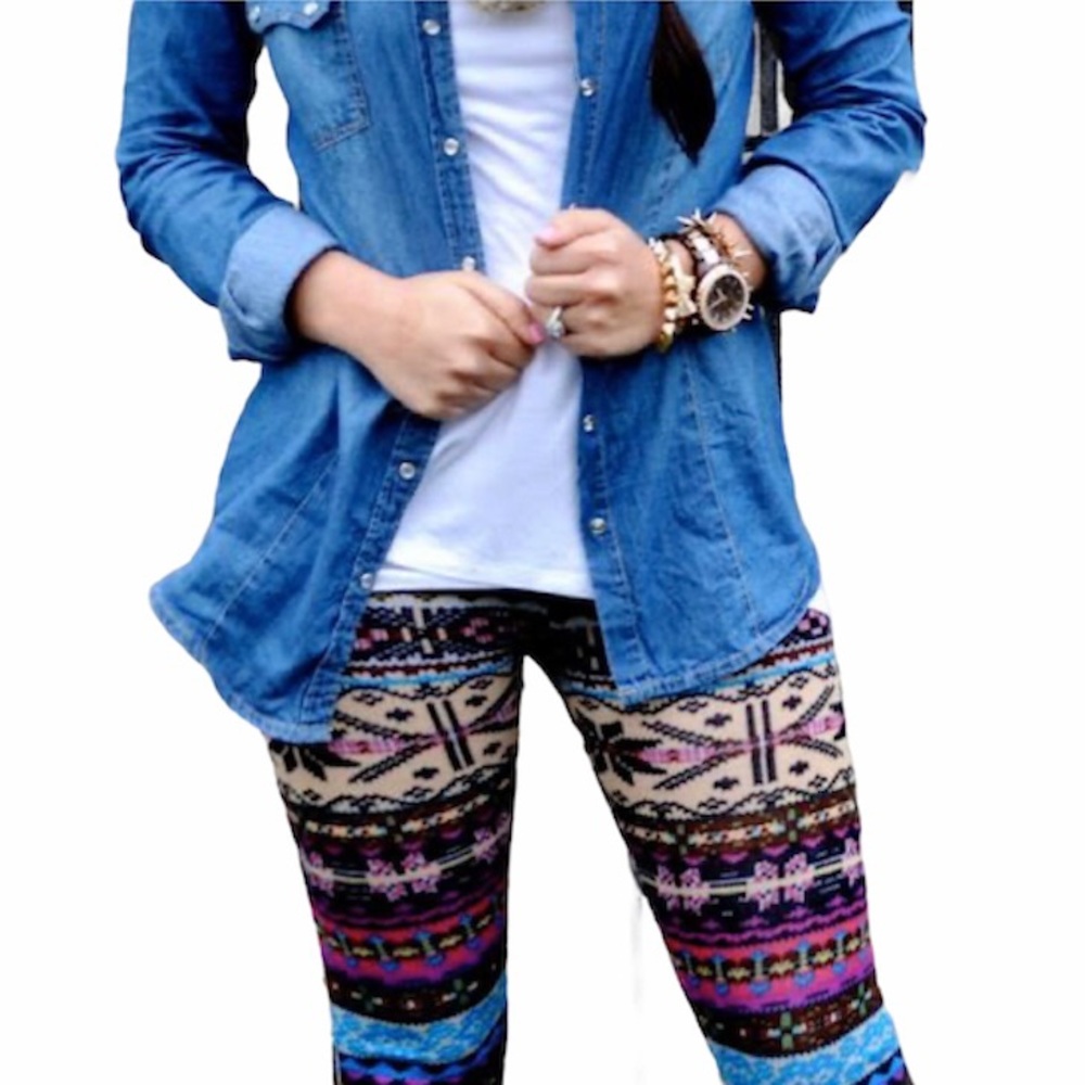 [Hope’s] Brown Aztec Print Leggings